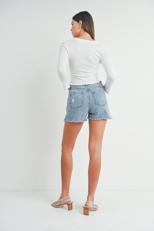 Light Denim Shorts