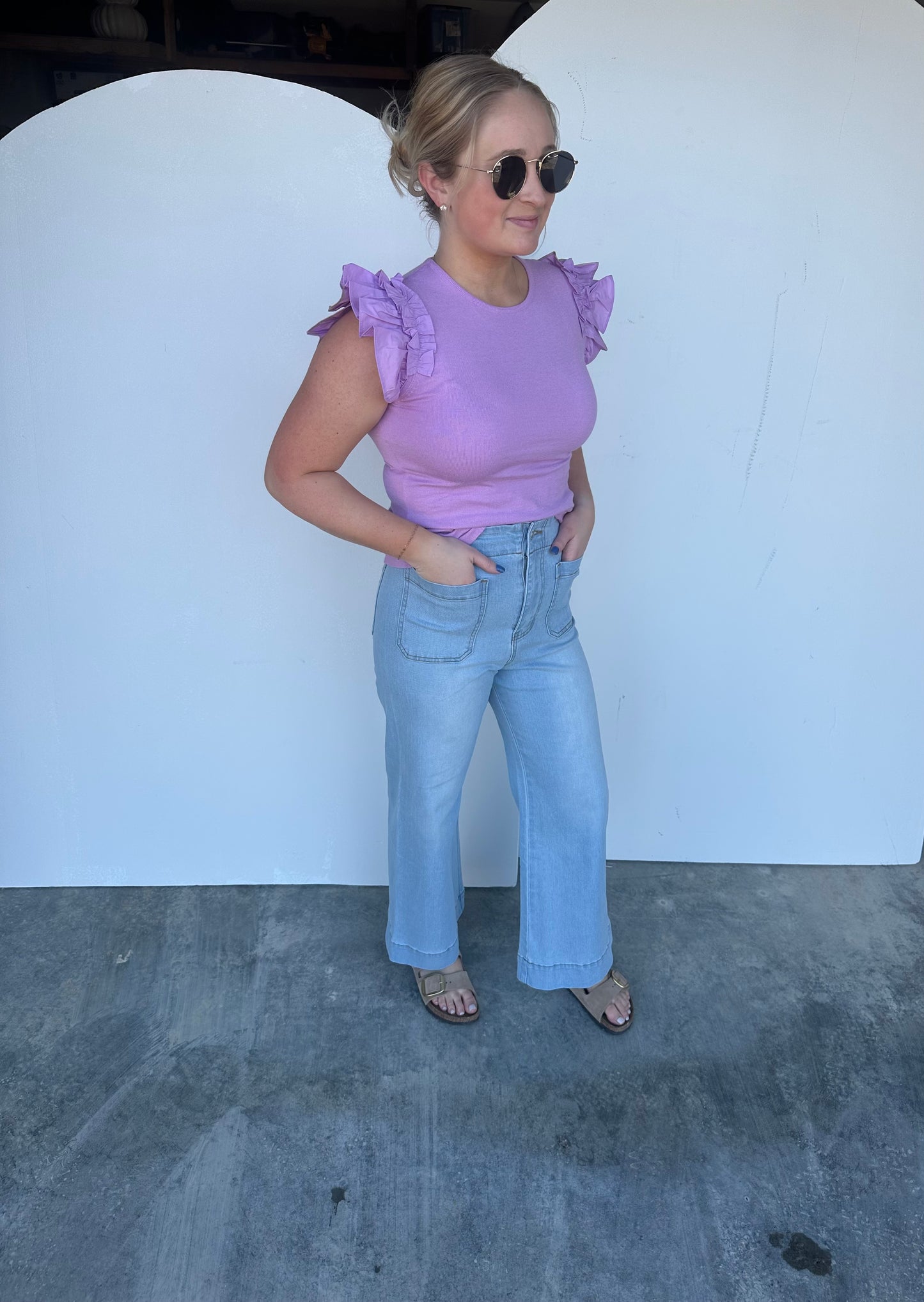 Lavender Love Ruffle Top