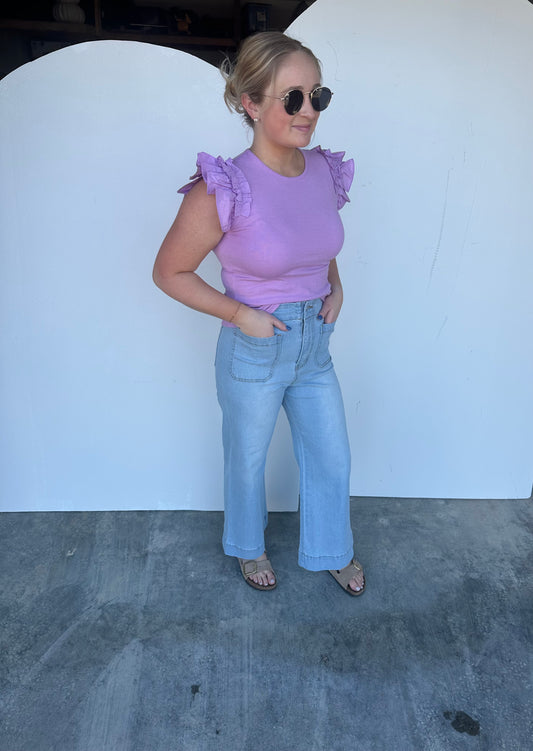 Lavender Love Ruffle Top