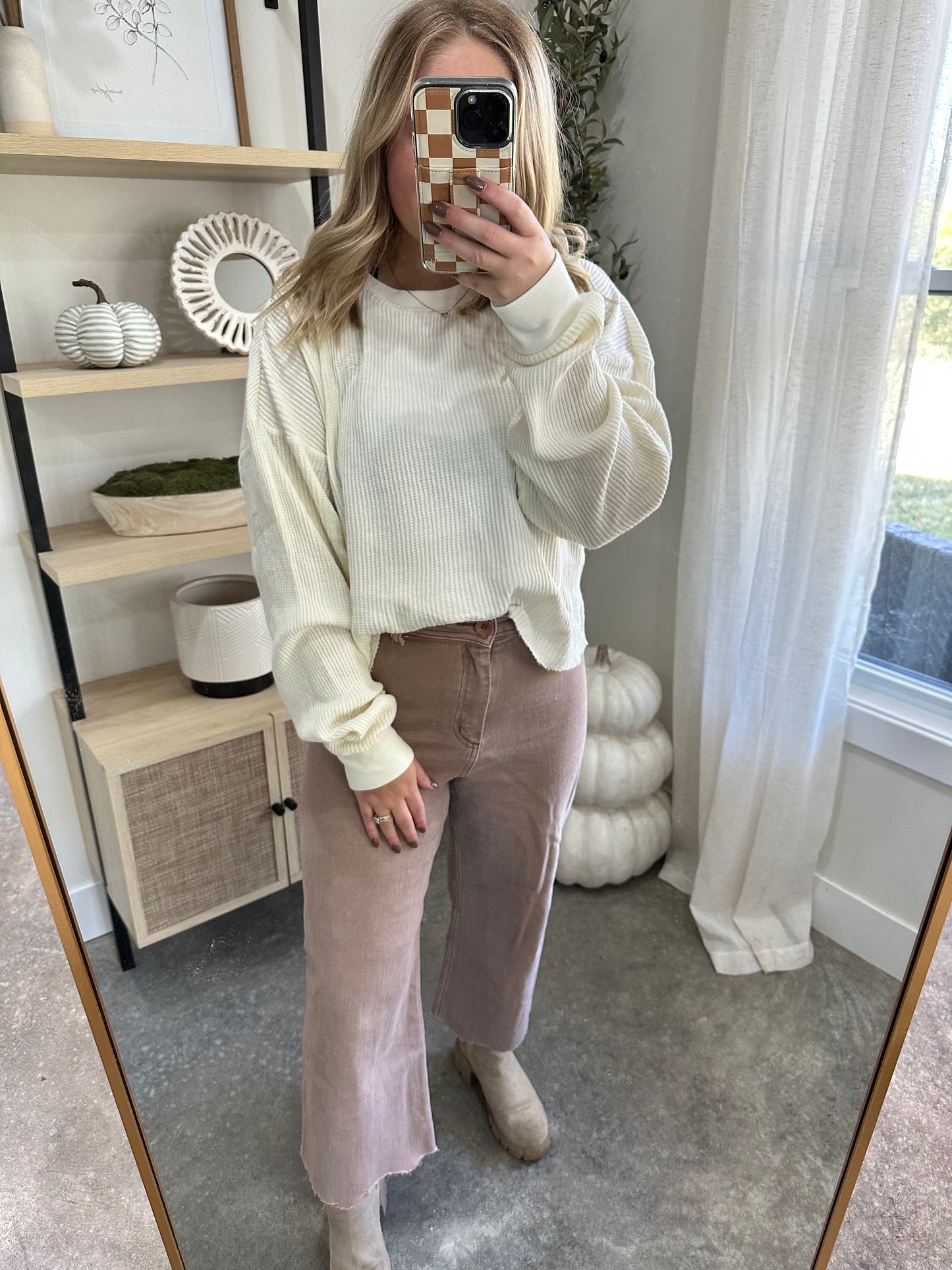 Mauve Straight Pants